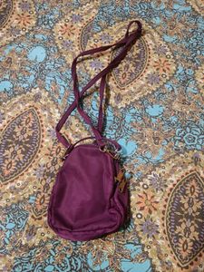 Purple Quilted Crossbody Bag