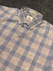 Premium Lacoste Checkered Button-Down Shirt |
