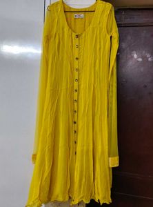 Vibrant Yellow Embroidered Kurta set