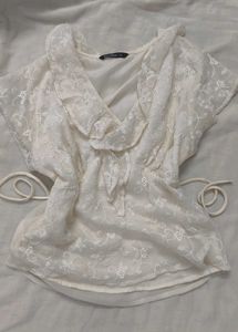 coquette embroidered top