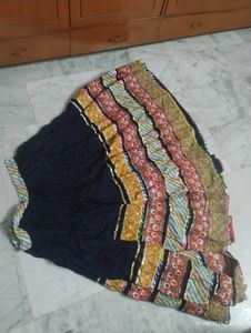Embroidered Flared Ethnic Skirt