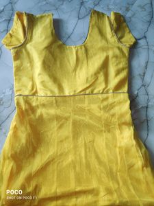 yellow net suit.
