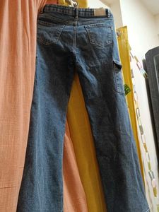 Blue Denim Cargo Jeans