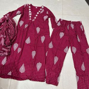 Maroon Suit Set