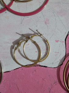 Chunky Hoop Earrings Set