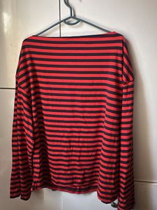 H&amp;M Striped Boat Neck Top
