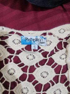 Boho Cream Crochet Fringe Kimono