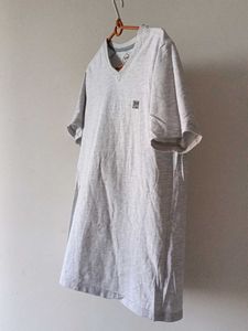 Men's Grey V-Neck T-Shirt