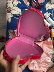 Cute Heart Shaped Red Clutch Bag