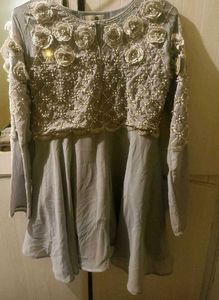 Elegant Grey Kurta Palazzo Set with Duppata