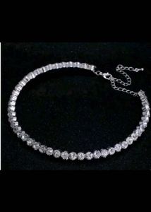 Sparkling Crystal Tennis Necklace