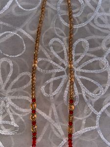 Red And peach pearl mala❤️