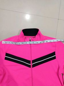 Unisex Pink Track Jacket Size L (Fit XL Too)