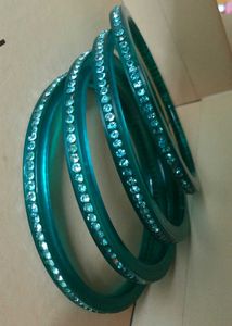 Sparkling Teal Bangles set of 4