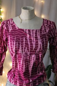 Unique Pink &amp; Purple Tie-Dye Top