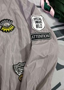 Lightweight Bomber Jacket with Patches