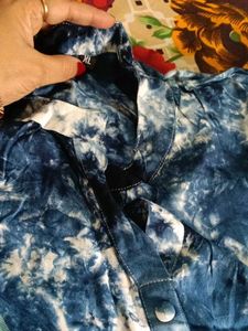 Blue Tie-Dye Kurta Set