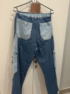 Forever 21-Stylish Blue Denim Cargo Pants