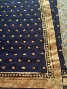 Beautiful chiffon saree with sequins..