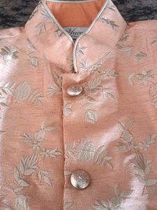 3-piece Indo Western Jacquard Ethnic Set for Boys