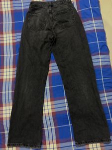 charcoal wide leg jeans