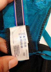 Blue Lace Bra &amp; Thong Set