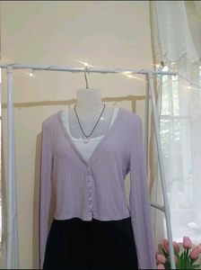 H&amp;M lilac cardigan