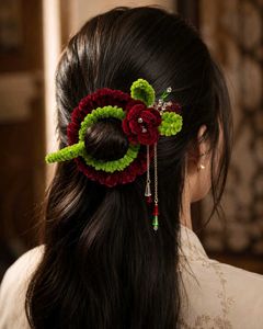 Handmade Floral Hair Bun Pin | Pipe Cleaner Flower
