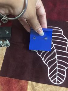 Set of 3 Oxidized Silver Jhumka Earrings