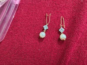 Elegant Pearl and Crystal Drop Earrings