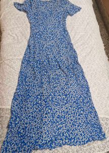 Blue Floral Maxi Dress