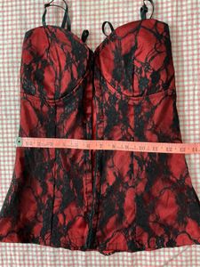 GOTHIC Red Lace Corset Top