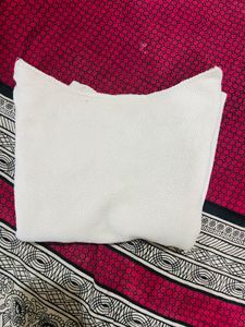 White Casual Knit Top