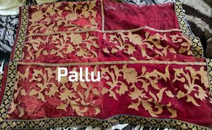 Elegant Red Embroidered Saree