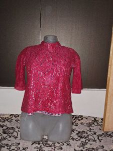 Chic Lace Mock Neck Top
