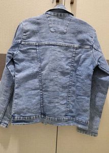 SALE Denim Jacket with Floral Applique