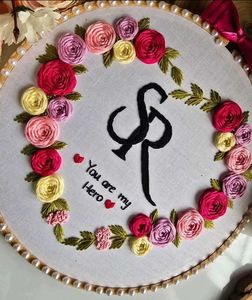 Couple Initials Hoop