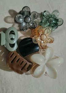 Assorted Flower Hair Claw Clips
