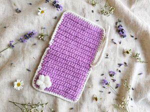 Handmade Crocheted Lavender Clutch