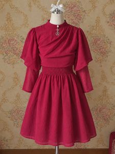 Chic Red A-line Dress