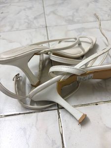 White Strappy Heeled Sandals