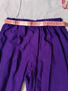 Purple Embellished Kurti Set(Bust-32)
