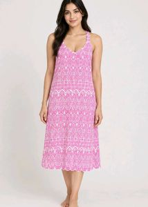Pink Printed Nightgown