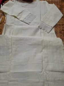 Embroidered Kurta with organza dupatta
