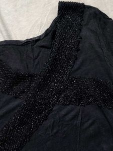 ❗ CLEARANCE ❗ Glitter Elegant Black Top