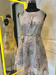 Elegant Floral Print Sleeveless Dress