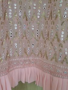 beautiful pink white kurti never worn