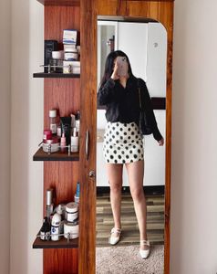 Mango Polka Dot Mini Skirt With Tag