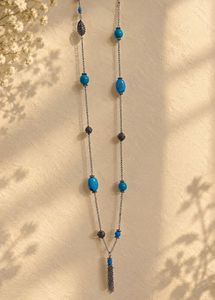 Bohemian Turquoise Beaded Necklace