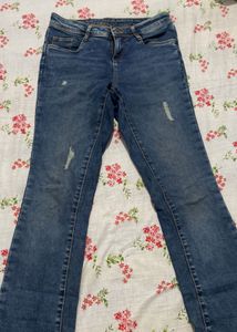 Trendy Blue Bootcut Jeans